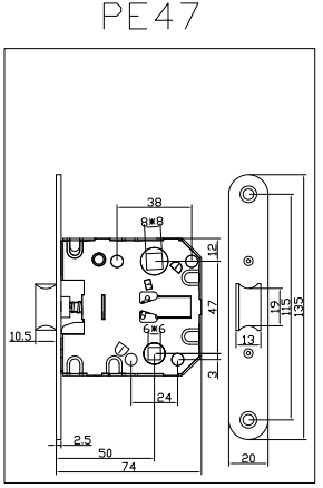 PE47 Glaschomhlacht